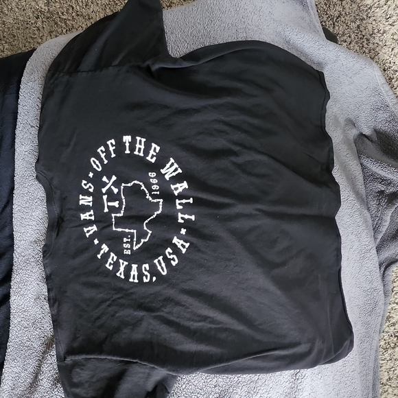Vans Shirts Euc Vans Off The Wall Texas Usa Black Tshirt Xxl Poshmark